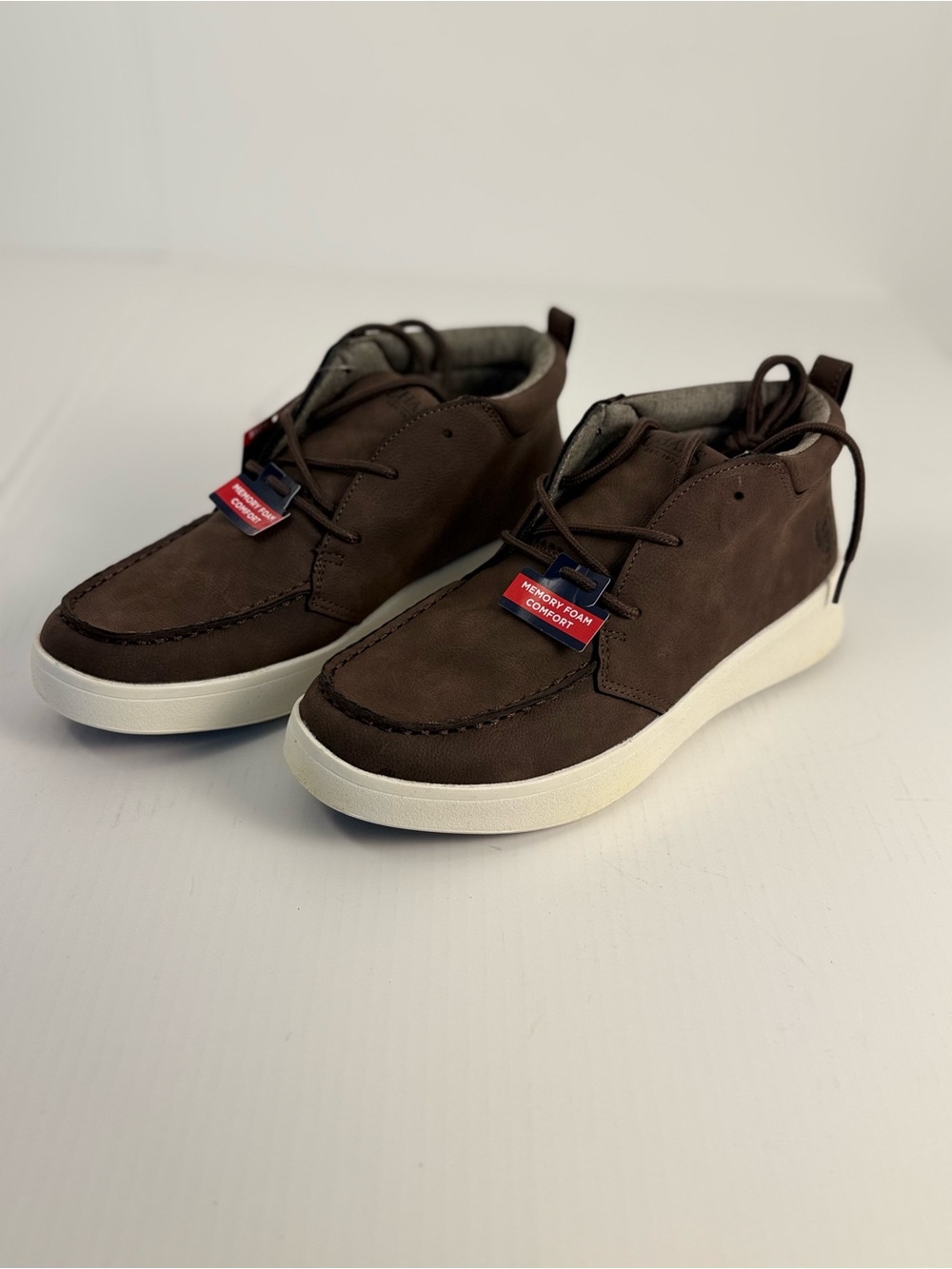 Chaps Paul Men’s Chukka Casual Shoes Chocolate Brown Memory Foam Size 8.5 M